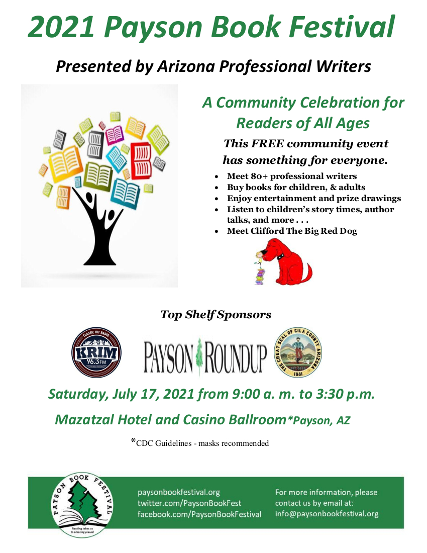 Flyer for Payson Book Festival 2021